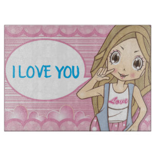 ICH LIEBE DICH SCHNEIDEBRETT
