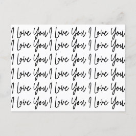Ich liebe dich Schwarz-Weiß Valentinstag Postkarte