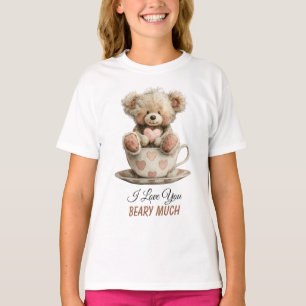 Ich liebe dich sehr auf Postkarte im Tassendesign T-Shirt