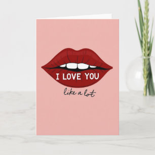 Ich liebe dich sehr Lippenkarte Karte