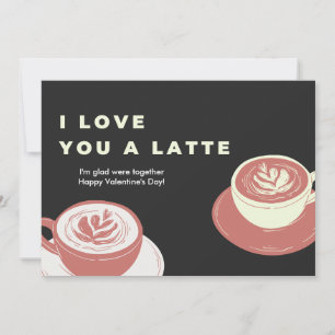 Ich liebe dich sehr Lustige süße Kaffee Valentin Feiertagskarte