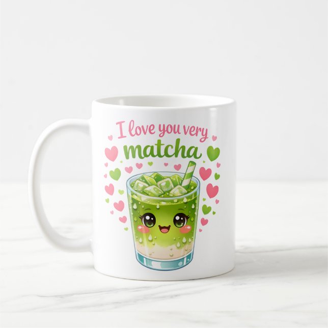 Ich liebe dich sehr Matcha Süße Tasse (Links)