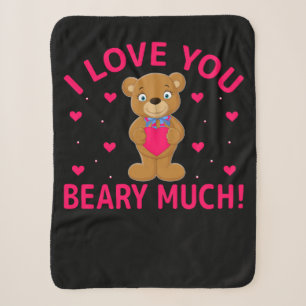 Ich liebe dich sehr Teddybär Sherpadecke