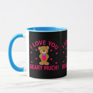 Ich liebe dich sehr Teddybär Tasse