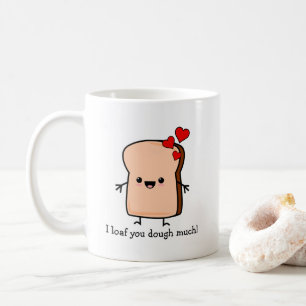 Ich liebe dich sehr Toast Brot  Kaffeetasse