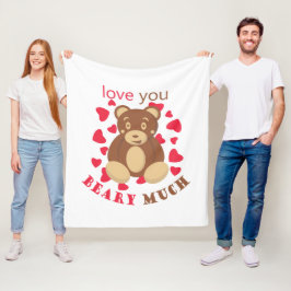 Ich liebe dich sehr zum Valentinstag Fleecedecke