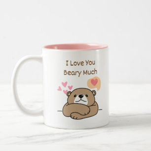 Ich liebe dich sehr  zweifarbige tasse