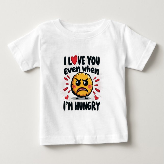 Ich Liebe dich selbst, wenn ich hungrig bin Baby T-shirt (Vorderseite)