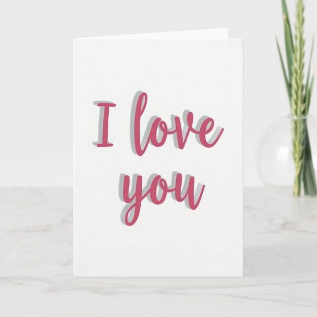 Ich liebe dich Shadow Script Karte (Vorderseite)