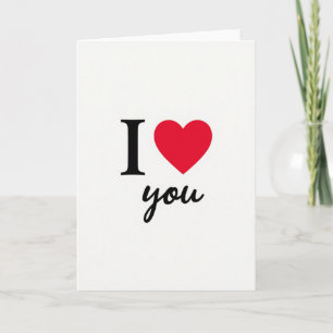 Ich liebe dich Simple Modern Karte