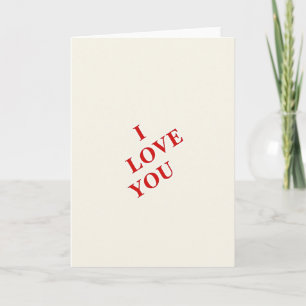 Ich liebe dich Simple Red Karte