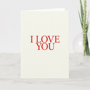 Ich liebe dich Simple Serif Karte