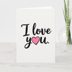 Ich liebe dich Skript Rosa Herz Karte