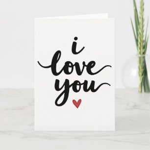 Ich liebe dich Skript Rote Herz Karte