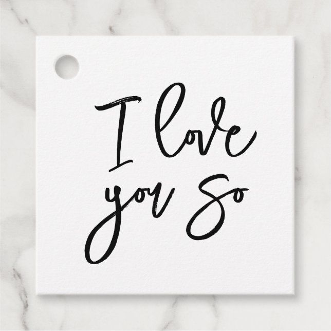 Ich liebe dich so Geschenkanhänger (Vorderseite)