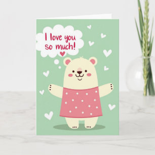 Ich liebe dich so sehr Bär Karte