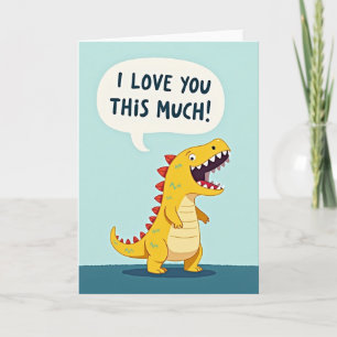 Ich liebe dich so sehr Dinosaurier-Karte Karte