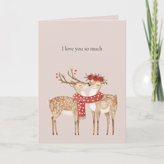 Ich liebe dich so sehr Hirsch Karte (Vorderseite)