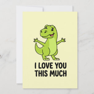 Ich liebe dich so sehr süßer Dinosaurier Feiertagskarte