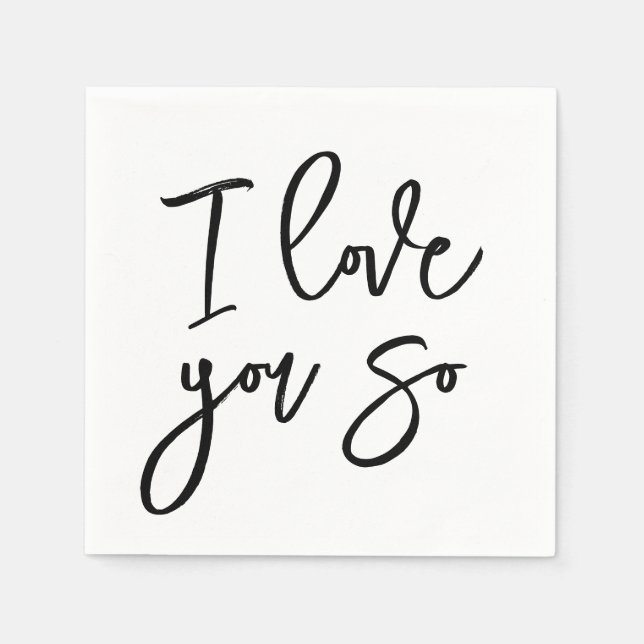 Ich liebe dich so Servietten (Vorderseite)