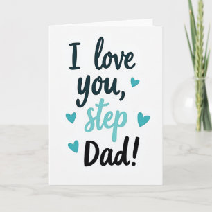 Ich liebe dich Stiefvater Herz Karte