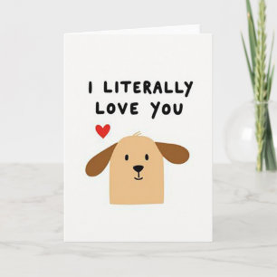 Ich liebe dich süße Hund Karte
