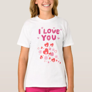 Ich liebe dich süßes Herz Kinder T-Shirt