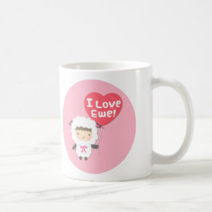 Ich liebe dich süßes Schaf Schabernack Humor Tasse