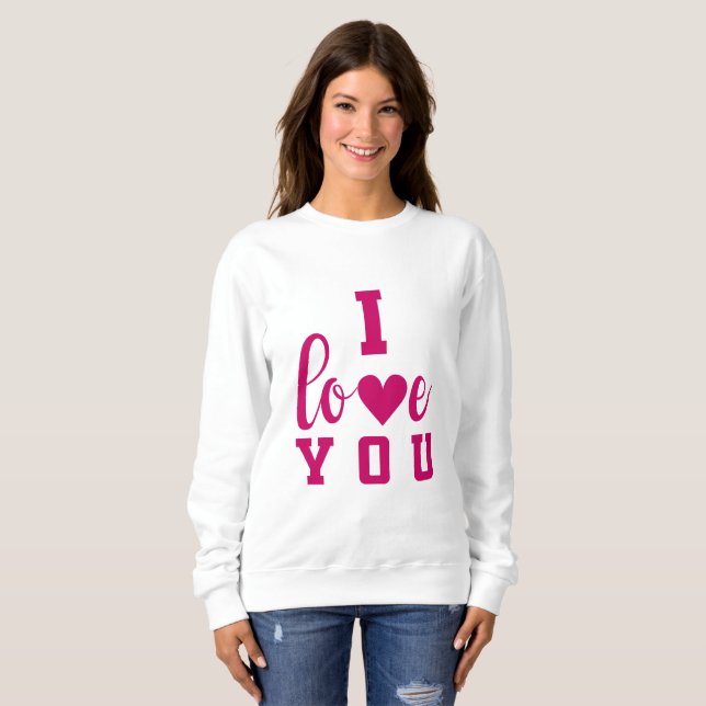 Ich liebe Dich Sweatshirt (Vorne ganz)
