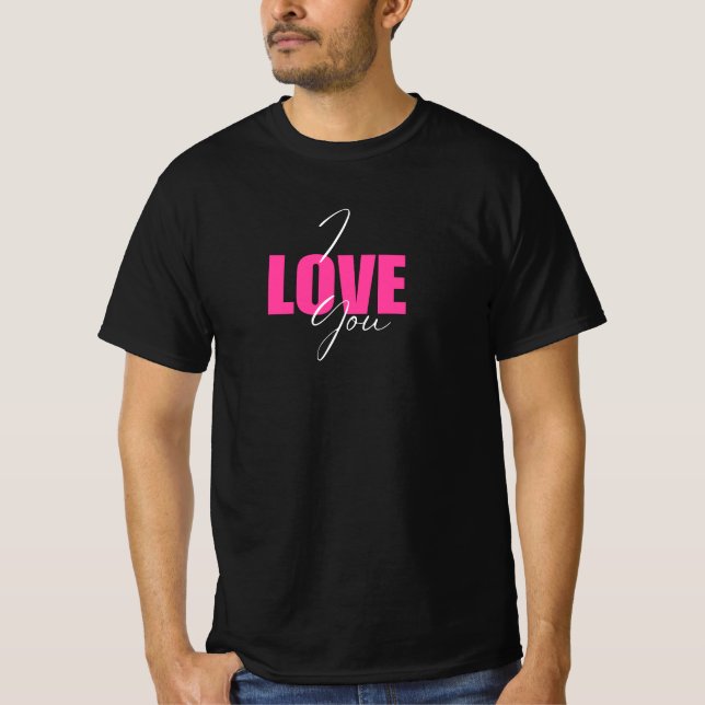 Ich liebe Dich T-Shirt – Lustiges romantisches Gra (Vorderseite)