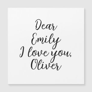 Ich liebe dich Textvorlage Magnetkarte