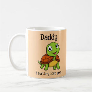 Ich liebe dich total, Daddy! Süße Schildkröte zum  Kaffeetasse