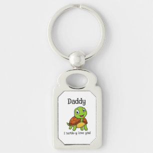 Ich liebe dich total, Daddy! Süße Schildkröte zum  Schlüsselanhänger