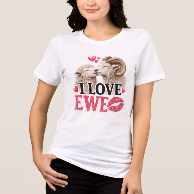 Ich liebe dich Tri-Blend shirt (Vorderseite)