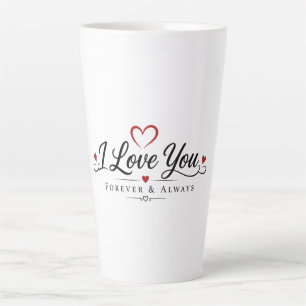 Ich liebe dich Typography Design Milchtasse