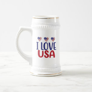 Ich liebe dich USA Bierglas