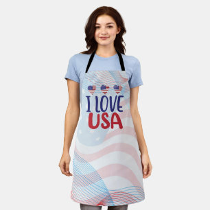 Ich liebe dich USA Schürze