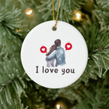 Ich liebe dich valentine trendige Ornament Designs