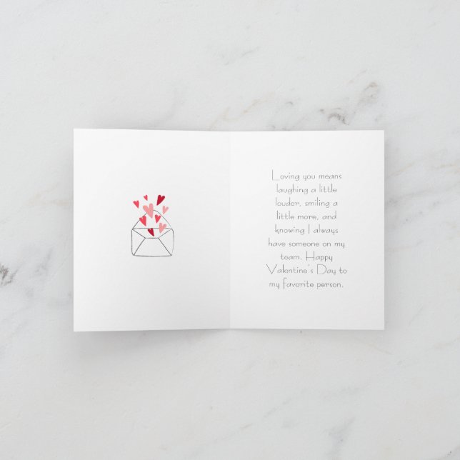 "Ich liebe Dich" Valentinstag-fester Partner Karte (Innenseite)