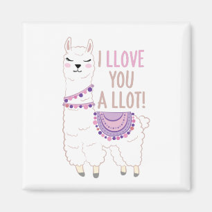 Ich liebe dich viel - Funny Llama Magnet