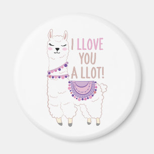 Ich liebe dich viel - Funny Llama Magnet