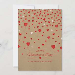 Ich liebe Dich von ganzem Herzen Valentinstagskart Feiertagskarte