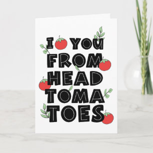 Ich liebe dich von Kopf Tomaten Humor Karte