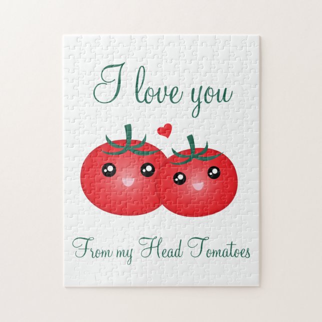 Ich Liebe dich von meinem Kopf Tomaten Funny Food  Puzzle (Vertikal)