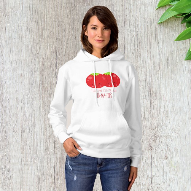 Ich Liebe dich von meinem Kopf Tomaten Hoodie (Von Creator hochgeladen)