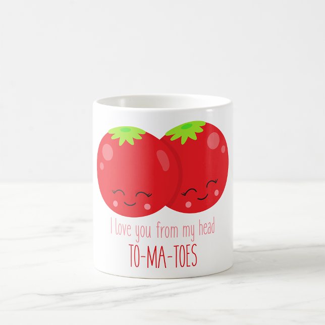 Ich Liebe dich von meinem Kopf Tomaten Kaffeetasse (Von Creator hochgeladen)