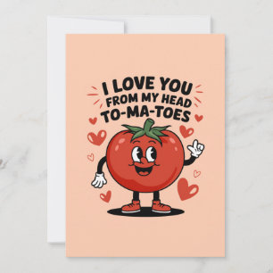 Ich liebe dich von meinen Tomatenköpfen süße Tomat Feiertagskarte