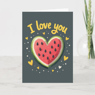 Ich liebe dich Wassermelonenkarte Karte