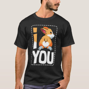 Ich liebe dich Welsh Corgi Hintern Süßer Hundebesi T-Shirt