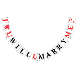 ICH LIEBE DICH, WERDEN SIE MICH VERHEIRATEN? WEDER WIMPELKETTE